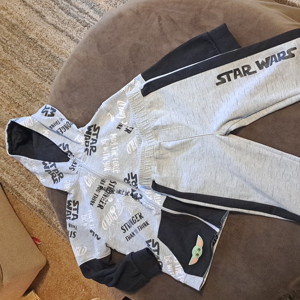 Star Wars Boys Size 7 Fleece Hoodie and Pants 2 Piece Set